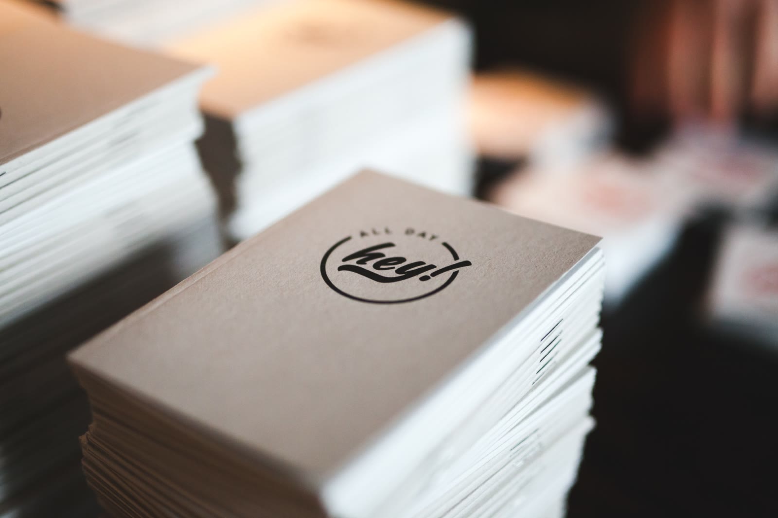 Custom notebooks at All Day Hey!