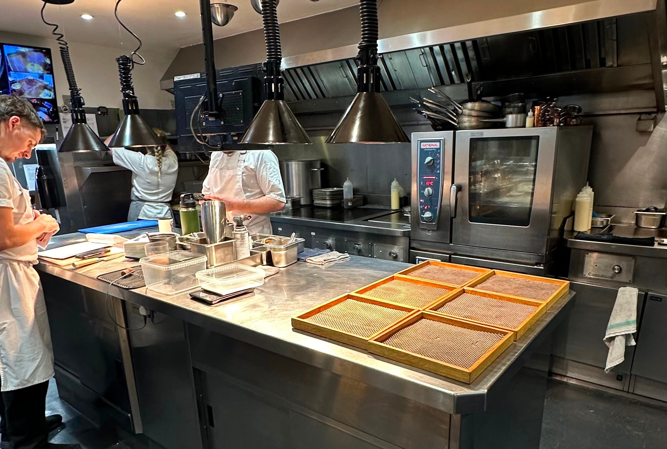 The kitchen at the Black Swan in Oldstead